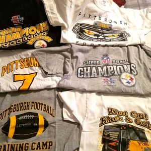 Lot of 6 vintage Pittsburgh Steelers shirts